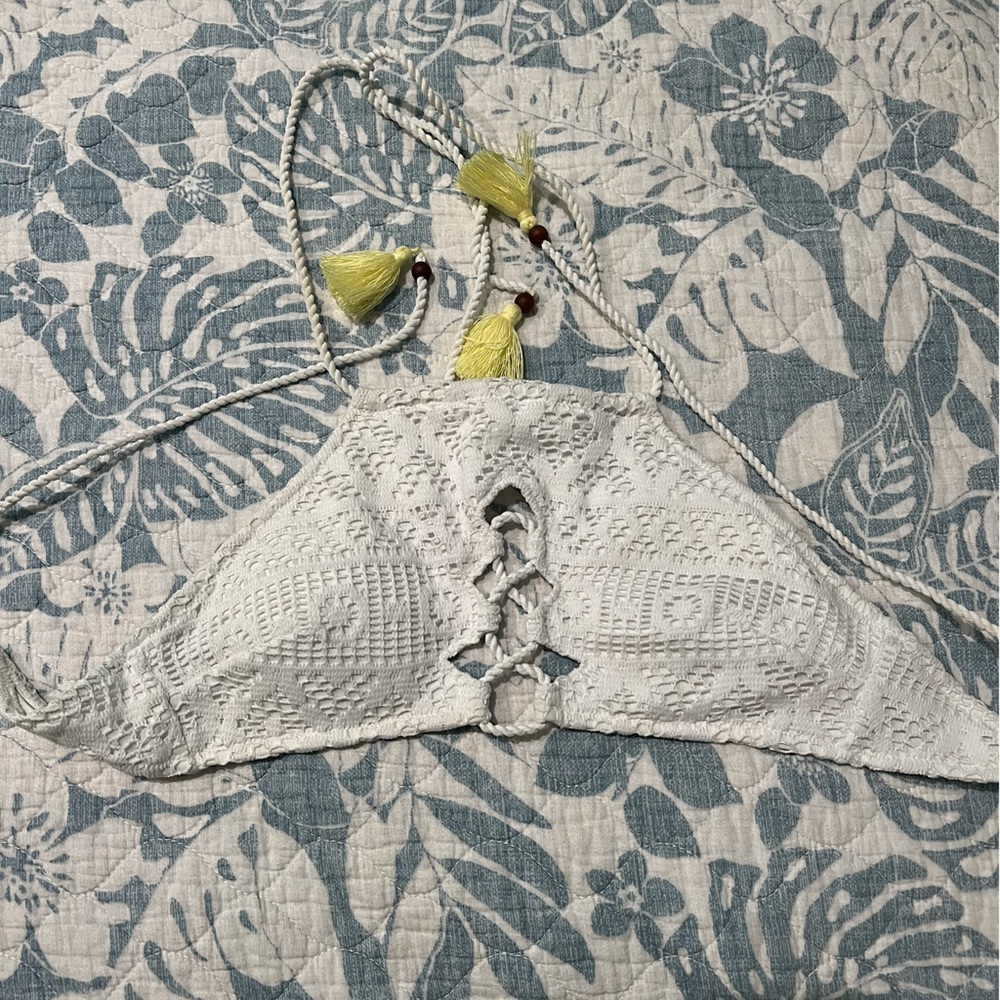 Crochet lace bikini top